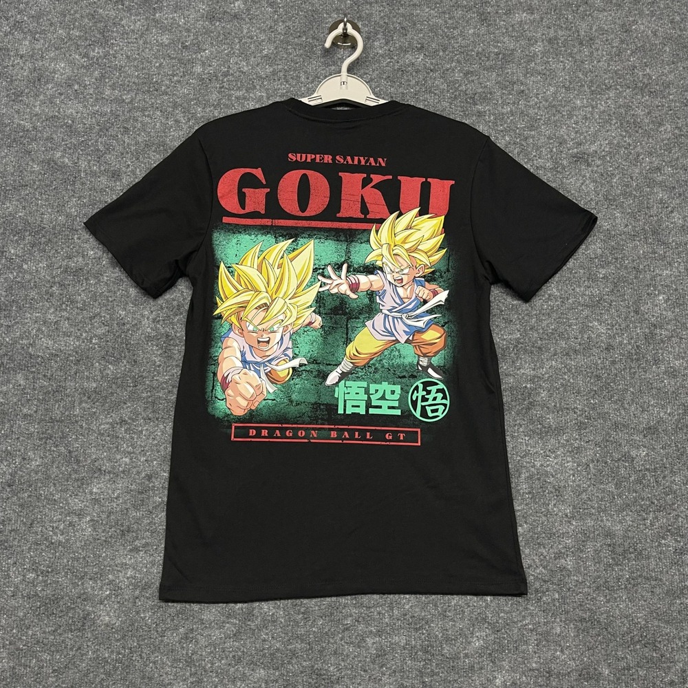 Dragon Ball GT Super Saiyan Goku T-Shirt Mens Medium Black Anime Graphic Tee NEW